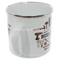 Wholesale custom logo printing enamel steel cup,custom enamel mug wholesale